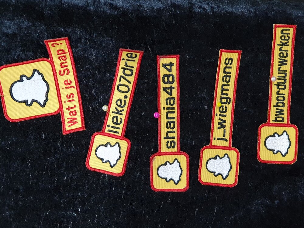 Snap embleem met naam 