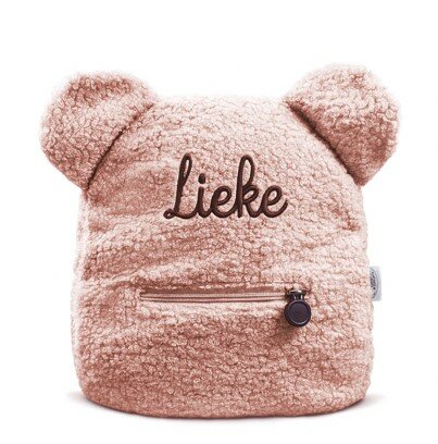 Rugzakje teddy Pinkmet naam geborduurd