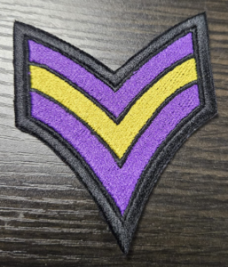 sergeantstreep paars geel 