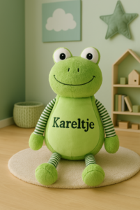Knuffel Kikker met naam 