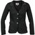 Jas zwart glitter afgezet met strass 
