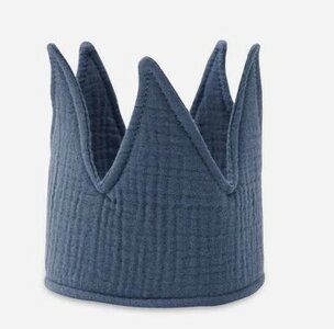Verjaardagskroon 12x35cm - Jeans Blue met naam geborduurd 