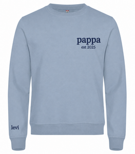 Papa Est. 2025 Sweater – Gepersonaliseerd Vaderdag Cadeau