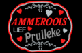 Ammeroois Prulleke 15 cm klein rug embleem 