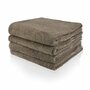 HandDoek Taupe donker   50x100 cm met naam 