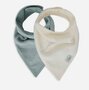 Slab Bandana Velvet Rib - Sea Green/Ivory - 2 Stuks