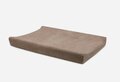 Aankleedkussenhoes Badstof 50x70cm - Milky Coffee met naam geborduurd