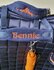 Halsters Fleece donkerblauw met oranje geborduurd + oranje touw_12