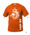 Oranje t 'shirt  met bedrukking naar keuze_12