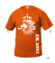 Oranje t 'shirt  met bedrukking naar keuze_19