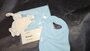 Baby blauw pakket met naam geborduurd _